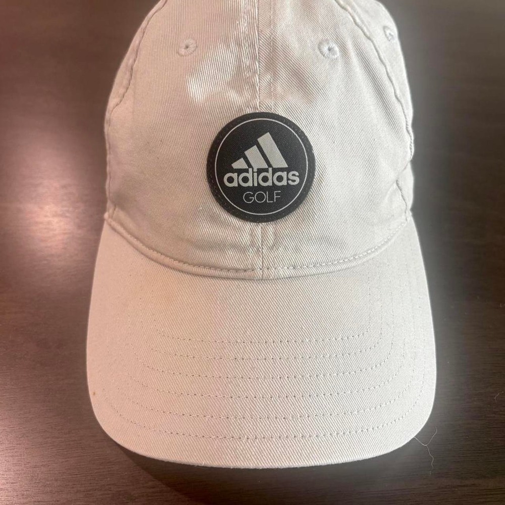 Adidas Beige Golf Hat Adjustable One Size Fits Most